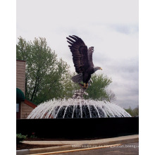 decoración de jardín al aire libre artesanía de metal de bronce estatuas de águila grandes